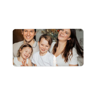Étiquette de retour de photos familiales personnal