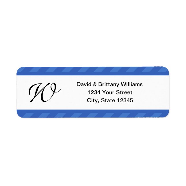 Étiquette de retour des fêtes de Noël monogramme (Devant)