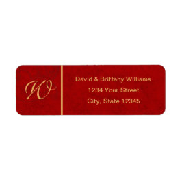 Étiquette de retour des fêtes de Noël monogramme