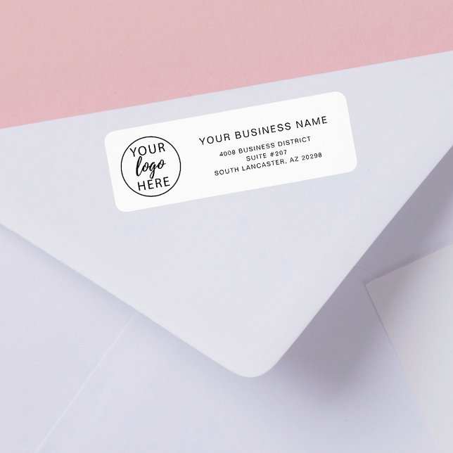 Étiquette de retour du logo d'entreprise moderne (Modern Business Logo Return Address Label)