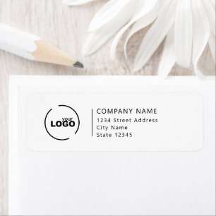 Étiquette de retour du logo professionnel