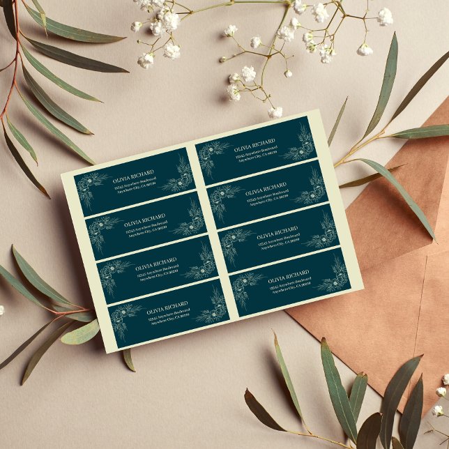 Étiquette de retour du Mariage Golden Bloom (Créateur téléchargé)