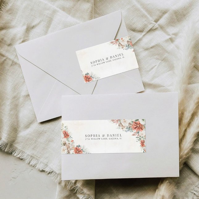 Étiquette de retour du Mariage Pinecone rouge hive (Créateur téléchargé)