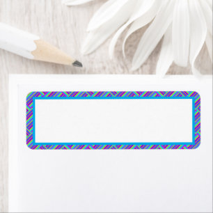 Étiquette de retour du Motif couleur bleu violet