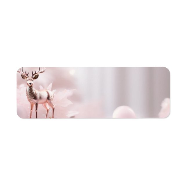 Étiquette de retour Fairy Pink Holiday (Devant)