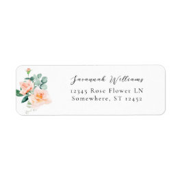 Étiquette de retour Floral Rose Peach V3