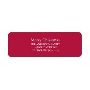 Étiquette de retour Joyeux Noël personnalisé