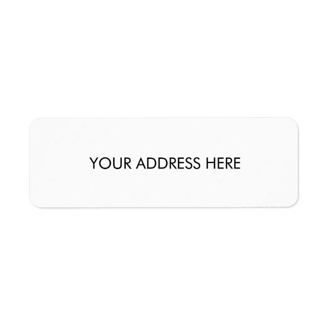 Étiquette de retour noir et blanc simple (Devant)