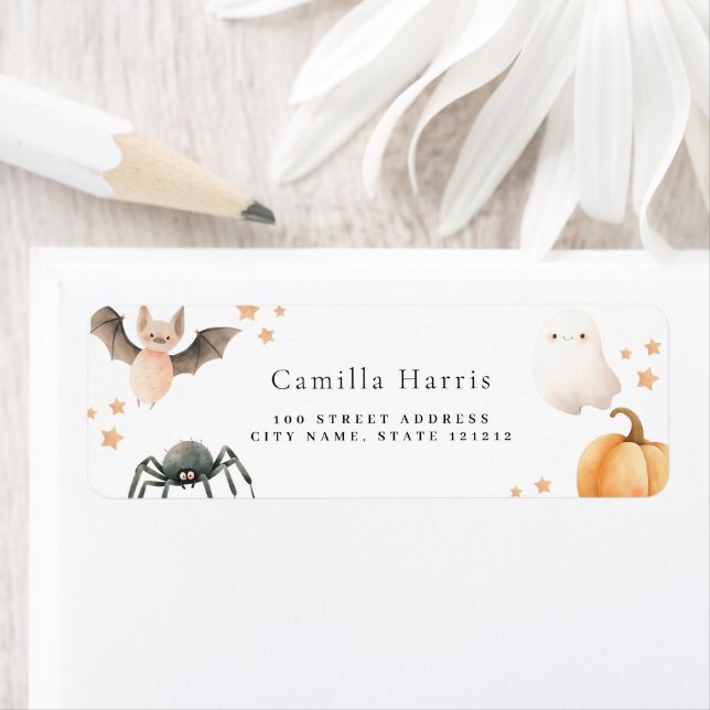 Étiquette de retour pour l'anniversaire de l'enfan (En situation)