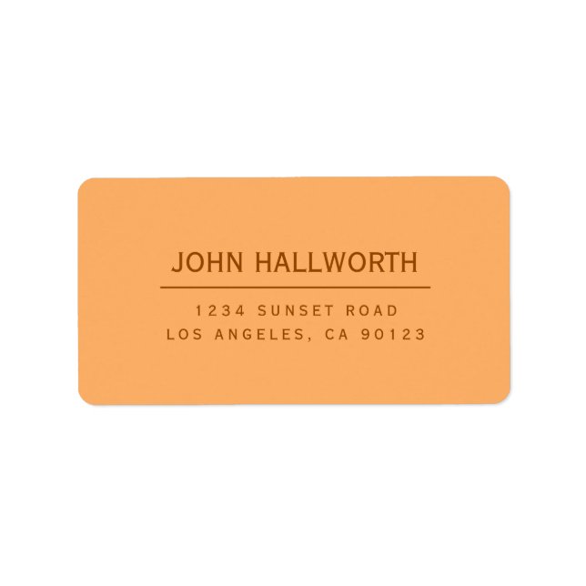 Étiquette de retour simple modifiable (Devant)