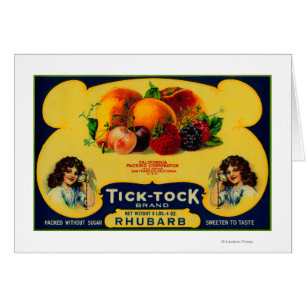Étiquette de rhubarbe de Tock de coutil