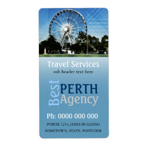 Étiquette de roues Perth Travel