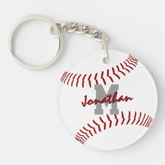 étiquette de sac de base-ball blanc rouge sport mi (Devant)