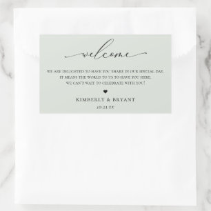 Étiquette de sac de bienvenue mariage