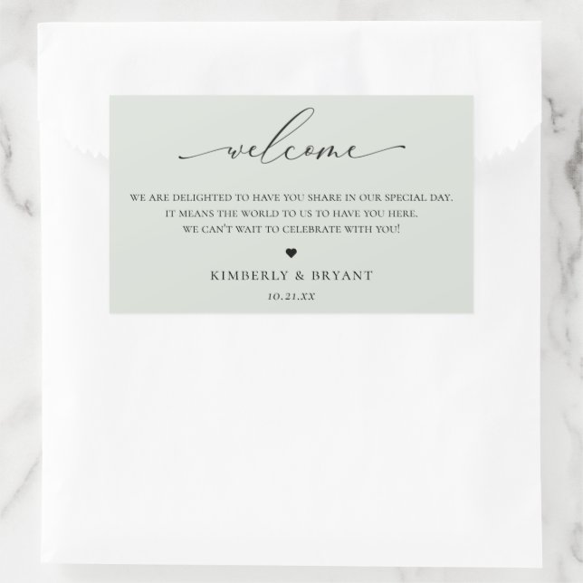 Étiquette de sac de bienvenue mariage (Sac)