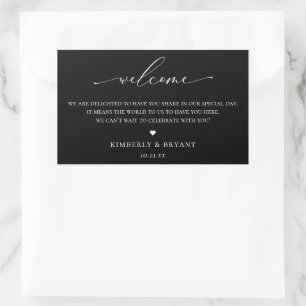 Étiquette de sac de bienvenue mariage