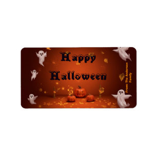 Étiquette de sac de friandises d'Halloween