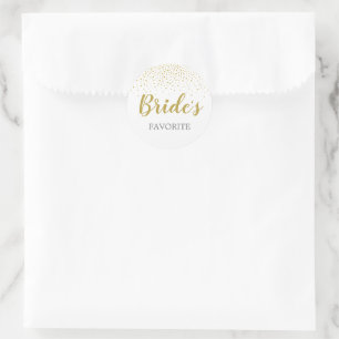 Étiquette de sac Goodie Confetti Gold Elégant