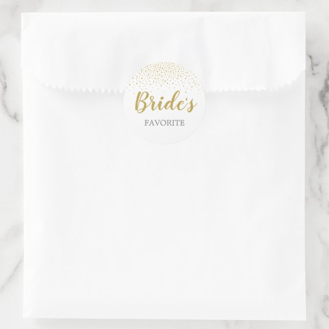 Étiquette de sac Goodie Confetti Gold Elégant (Sac)