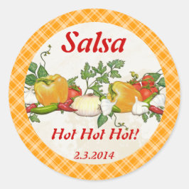 Étiquette de salsa couleur personnalisée