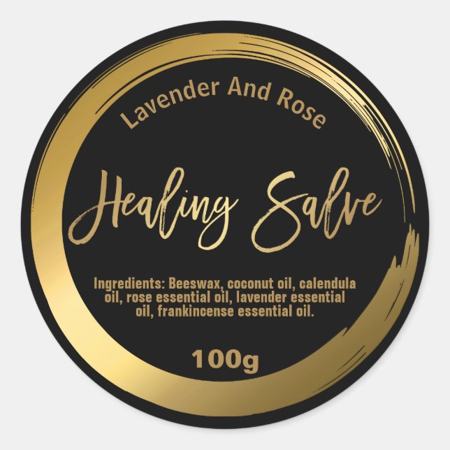 Étiquette de salve de guérison personnalisé (Devant)
