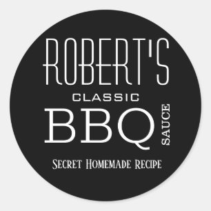 Étiquette de sauce barbecue maison personnalisé
