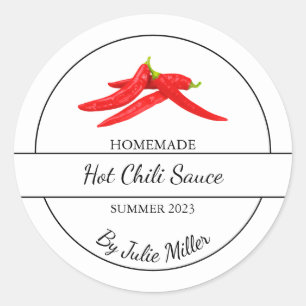 Étiquette de sauce chaud maison simple