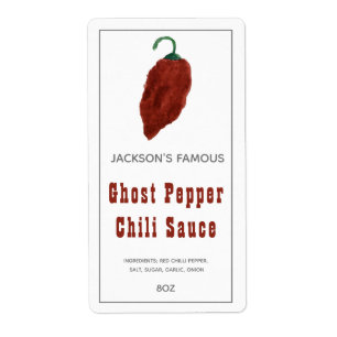 Étiquette de sauce de sauce chaud maison Fantôme P