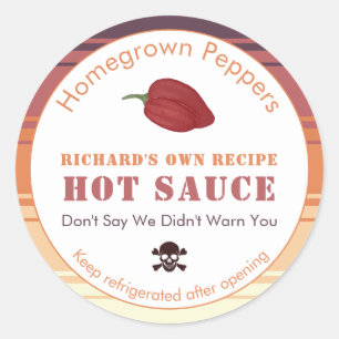 Étiquette de Sauce Piquante Crâne et Os Très Épicé