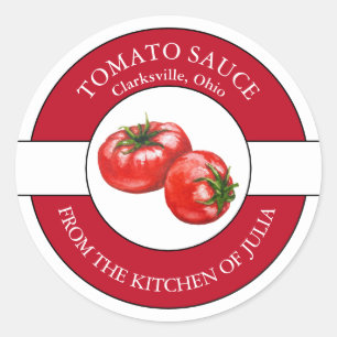 Étiquette de sauce tomate