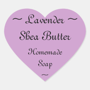 Étiquette de savon au beurre de karité de lavande