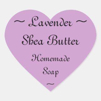 Étiquette de savon au beurre de karité de lavande