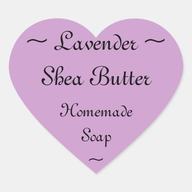 Étiquette de savon au beurre de karité de lavande (Devant)
