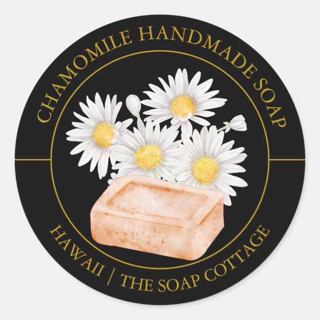 Étiquette de savon Chamomile (Devant)