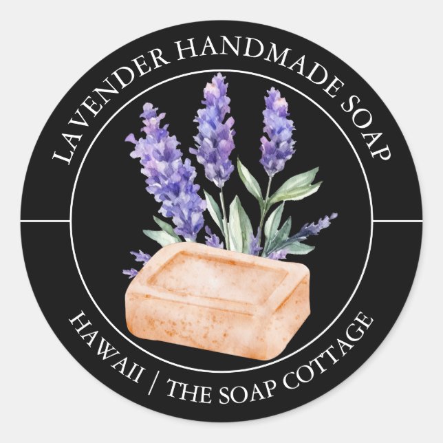 Étiquette de savon de lavande (Devant)