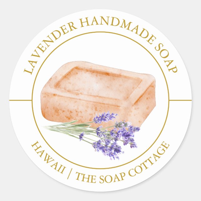 Étiquette de savon de lavande (Devant)