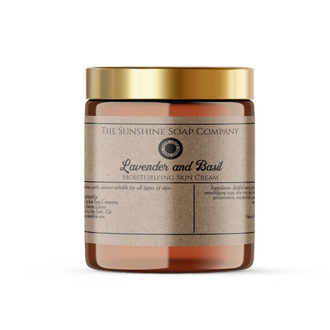 Étiquette de savon en papier Kraft avec logo (Créateur téléchargé)