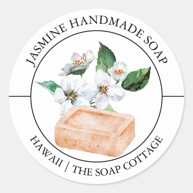 Étiquette de savon Jasmine (Devant)