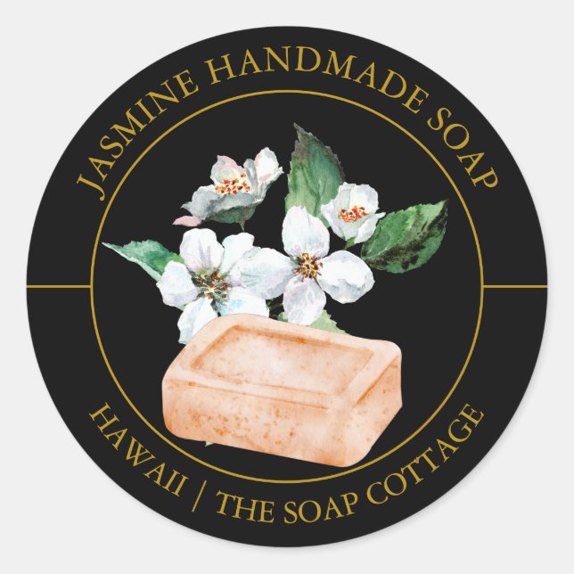 Étiquette de savon Jasmine (Devant)