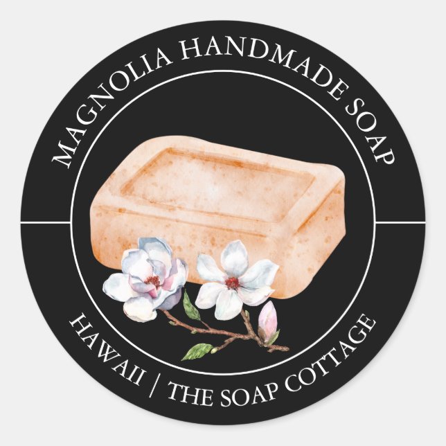 Étiquette de savon Magnolia (Devant)