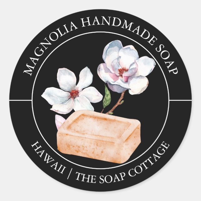 Étiquette de savon Magnolia (Devant)