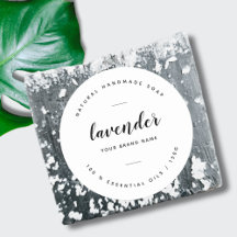 Étiquette de savon minimaliste blanc moderne