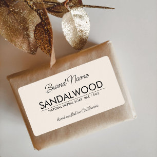 Étiquette de savon moderne beige simple cosmétique