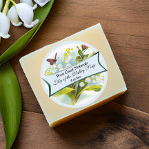 Étiquette de savon papillon
