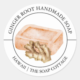 Étiquette de savon racine de gingembre
