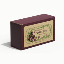 Étiquette de savon vintage français - Violets - pe