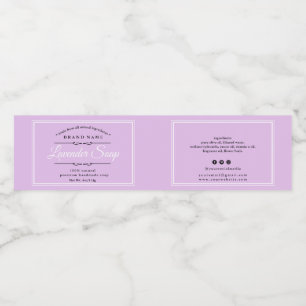 Étiquette de savon violet Lavender