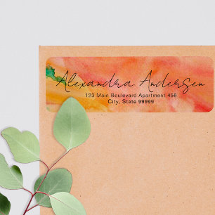 Étiquette de script moderne tendance aquarelle ora