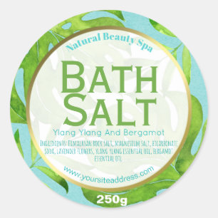 Étiquette de sel de bain personnalisable
