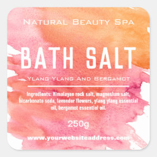 Étiquette de sel de bain personnalisable